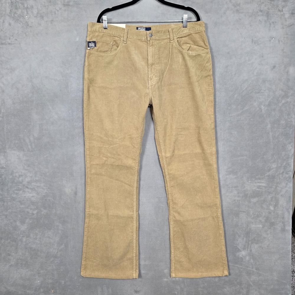 Vintage Polo Ralph Lauren Corduroy Pants mens 38x32 relaxed NEW 100% cotton